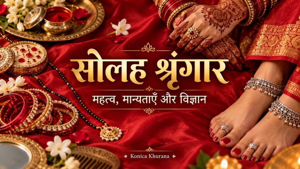 करवा चौथ के सोलह शृंगार: बिंदी, चूड़ी, मेहंदी का महत्व और वैज्ञानिक सच