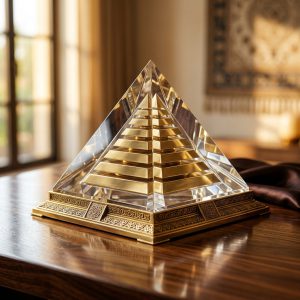 Vastu Pyra Pyramid (9-Layer Brass & Crystal)